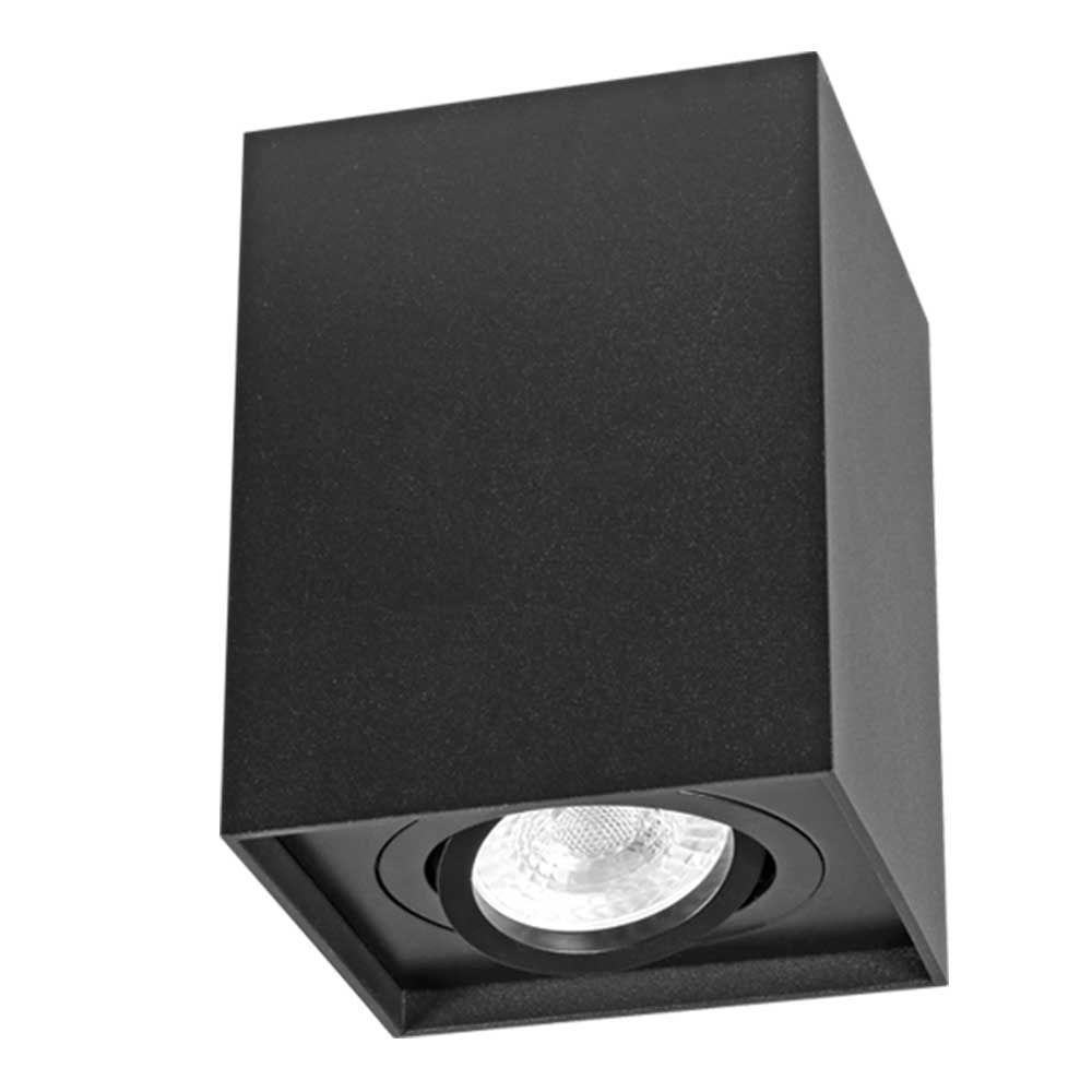 Spot Vivalux SQUARE BRAGA, GU10, max. 35W, IP20, 96x96x125mm, Negru, becneinclus