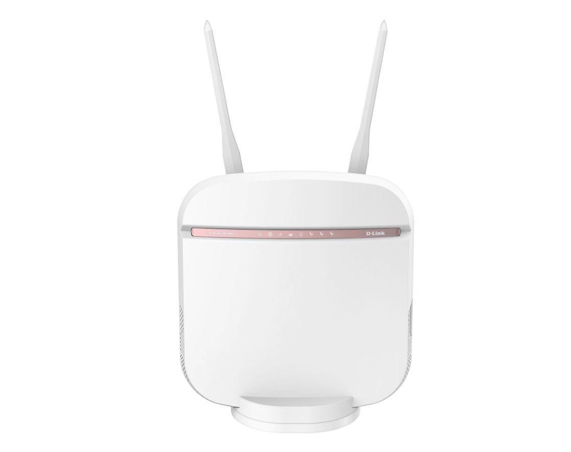 D-Link Router Wireless DWR-978 5G, AC2600, Dual-Band, MU-MIMO, Porturi: 4 x Gigabit RJ-45, 1 x WAN, suporta pana la 128 dispozitive conectate, 2 x antene externe detasabile, viteza wireless: 1733 Mbps 5 GHz, 800 Mbps 2.4 GHz, 5G/4G LTE/3G via SIM, 1 x USB 2.0.