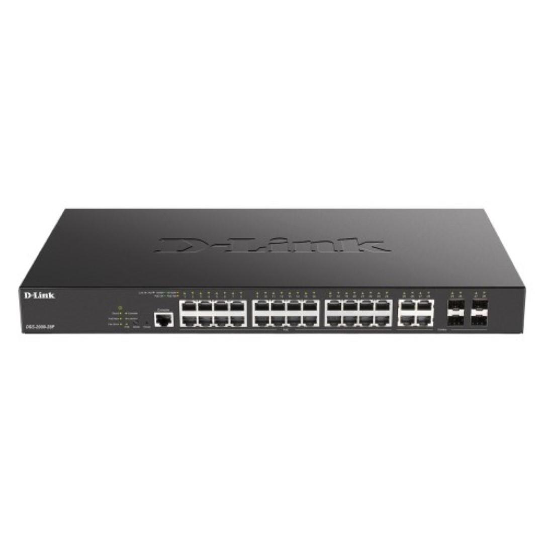 D-Link Switch DGS-2000-52mP, 48 porturi Gigabit, 4 porturi combo gigabitSFP, Capacity 104Gbps, 256 MB DDR3 SDRAM, flash: 32MB, consum 478 Watt,Rack-mountable, L3 - Managed, MaxPoE Budget: 370W.