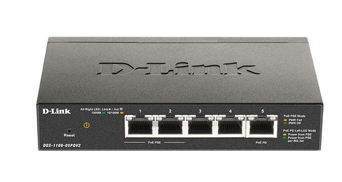 Switch D-Link DGS-1100-05PDV2, 5 port, 10/100/1000 Mbps