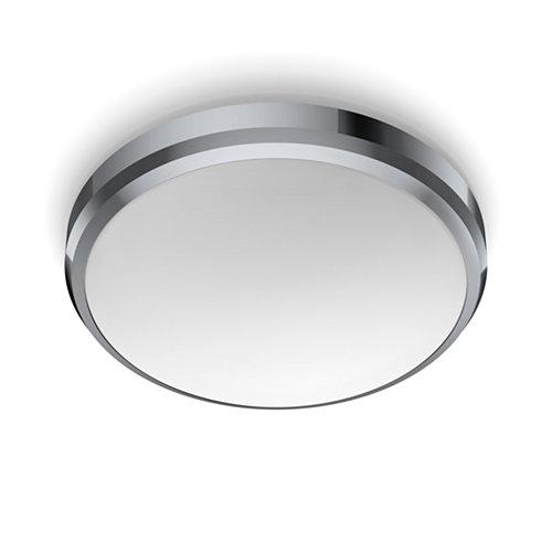 Plafoniera LED Philips Doris CL257, 6W, 600 lm, lumina calda (2700K) ,IP44, 22cm, Metal/Plastic, Crom