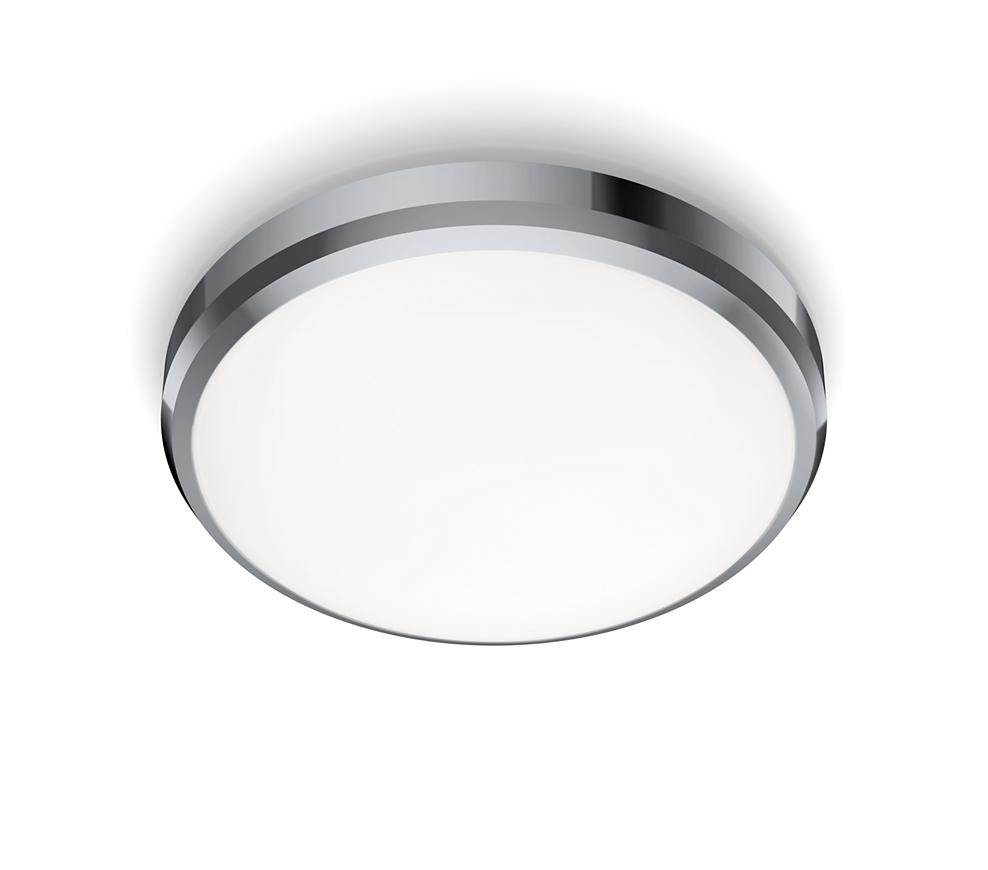 Plafoniera LED Philips Doris CL257, 6W, 640 lm, lumina neutra (4000K), IP44, 22cm, Metal/Plastic, Crom