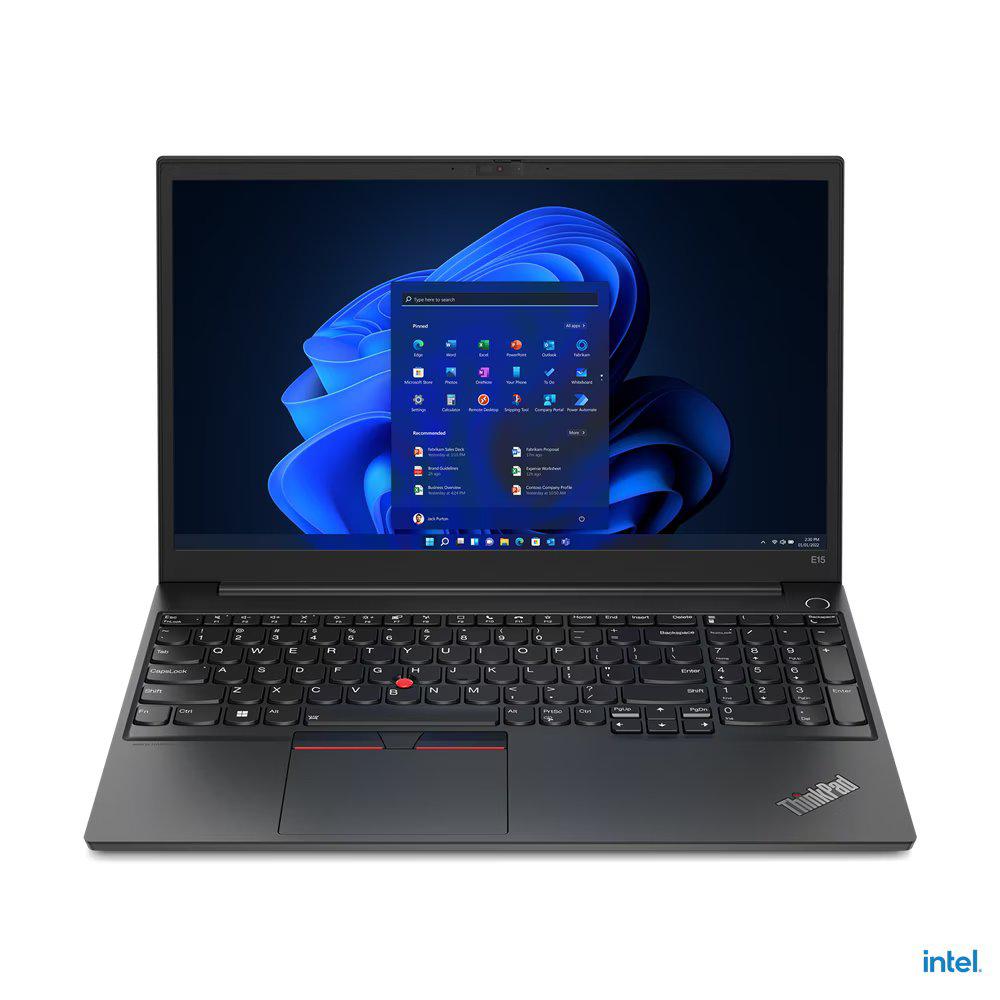 Laptop Lenovo ThinkPad E15 Gen 4, 15.6" FHD (1920x1080) IPS 300nits Anti-glare, 45% NTSC, Intel® Core™ i5-1235U, 10C (2P + 8E) / 12T, P-core 1.3 / 4.4GHz, E-core 0.9 / 3.3GHz, 12MB, Video Integrated Intel® Iris® Xe Graphics, RAM 8GB Soldered DDR4-3200 + 8GB SO-DIMM DDR4-3200, SSD 512GB SSD M.2 2242