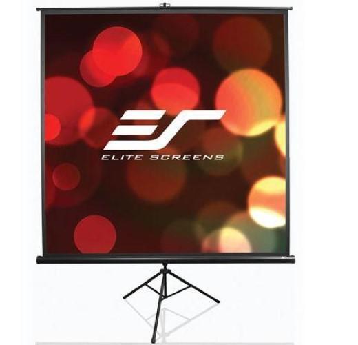 Ecran proiectie cu trepied, 240 x 180 cm, profesional, EliteScreens TR120 Negru, Format 4:3