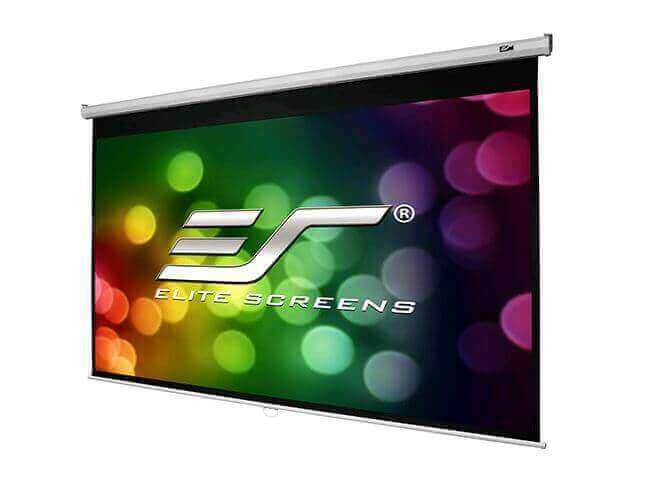 Ecran proiectie manual, perete/tavan, 265,6 X 149,3 cm, Elitescreens M120XWH2-E24 , Format 16:9, 60 cm black drop