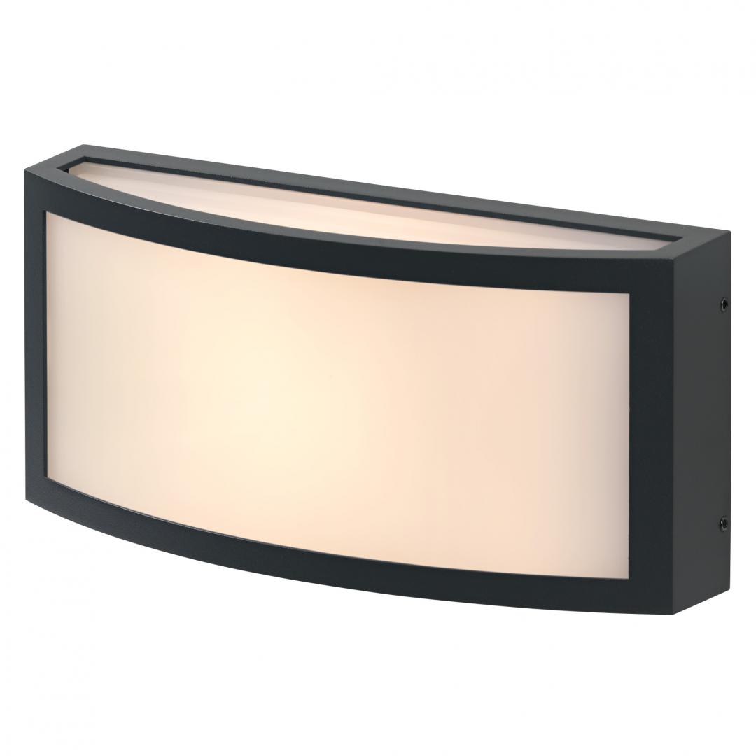 Aplica pentru exterior Ledvance ENDURA Cuadra, 1xE27, max. 15W LED, IP65, 260x88x120 mm, aluminiu/policarbonat, Gri inchis