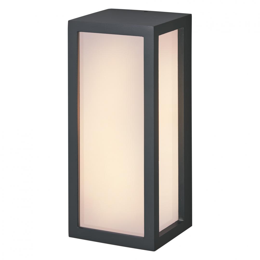 Aplica pentru exterior Ledvance ENDURA Rado, 1xE27, max. 15W LED, IP65, 110x102x250 mm, aluminiu/policarbonat, Gri inchis