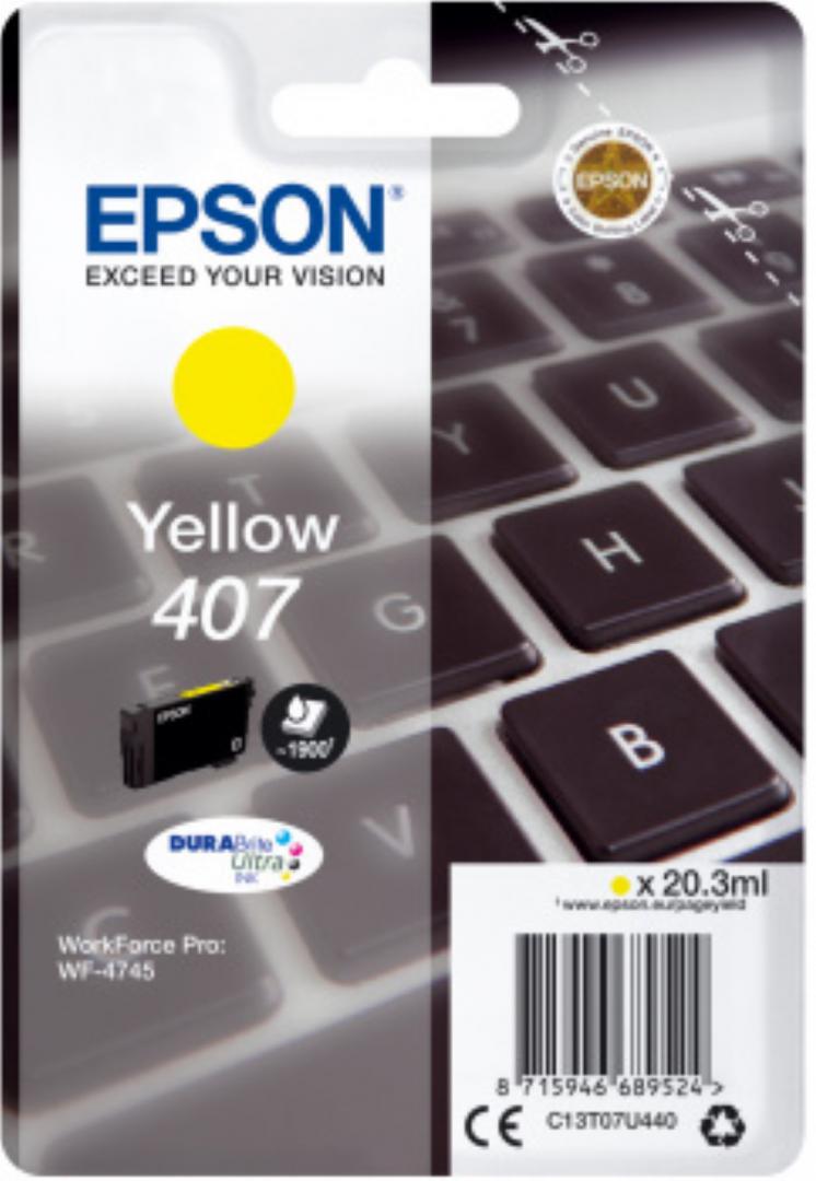 Cartus cerneala Epson C13T07U440, yellow, 1.9k, WorkForce Pro WF-4745 DTWF.