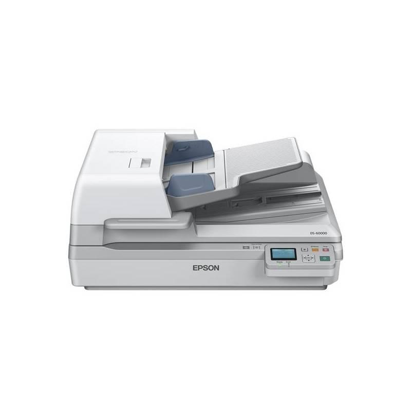 Scanner Epson DS-60000N, dimensiune A3, tip flatbed, viteza scanare: 40ppm alb-negru si color, rezolutie optica 600x600dpi, ADF 200 pagini, Scan to Email, Scan to FTP, Scan to Microsoft SharePoint, Scan to Print, Scan to Web folders, Scan to Network folders, software : ABBYY FineReader Sprint 8.0