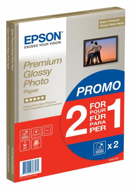 Hartie foto Epson S042169, dimensiune A4, 30 coli, tip premium glossy, greutate 255g/m2