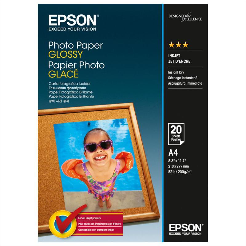 Hartie foto Epson S042538, dimensiune A4, 20 coli, tip glossy, greutate 200g/m2