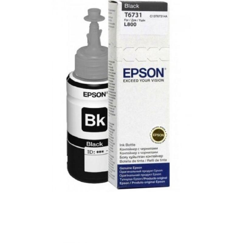 Cartus cerneala Epson T6731, black, capacitate 70ml, pentru Epson L800