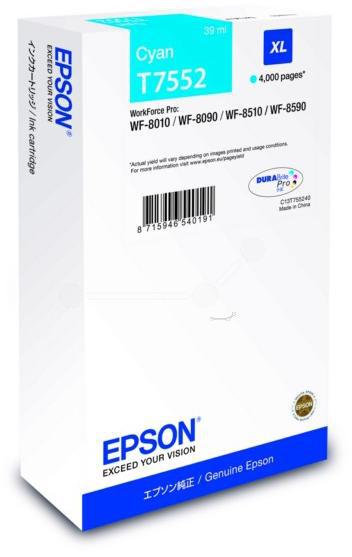 Cartus cerneala Epson T75624, cyan, 4000 pagini, pentru WF-8590DWF, WF-8090DW, WF-8510DWF, WF-8010DW