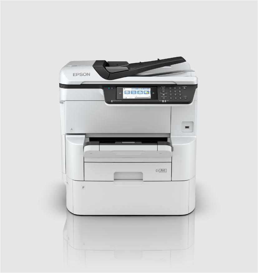 Multifunctional inkjet color RIPS Business WorkForce Pro WF-C878RDWF, recomandat impreuna cu tava suplimentara C12C932611 si cabinet 7112434, dimensiune A3 (Printare, Copiere, Scanare, Fax), duplex, viteza 35ppm alb-negru, 35ppm color, rezolutie 4800x1200 dpi, Limbaje de printare: PCL6, PCL5c