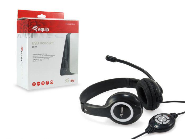 EQUIP 245301 USB Headset, 150x70x165mm