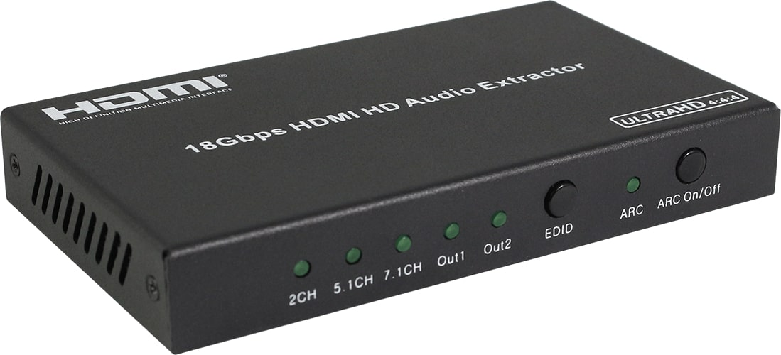 Extractor audio HDMI2.0b 4K, EvoConnect B11A, support ARC and CEC with HDR 4K@60Hz 4:4:4 HDCP 2.2