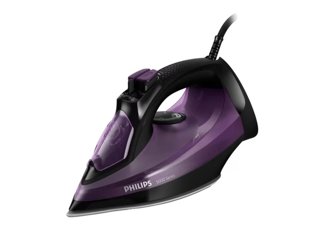 Fier de calcat Philips DST5041/30, 2600W, 320ml, Abur continuu 45 g/min, Boost de abur 200 g, SteamGlide Plus, violet