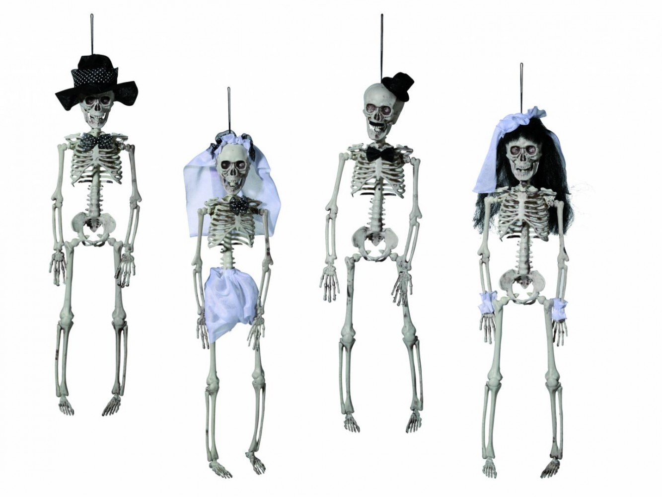 Figurină schelet, din plastic, cu agătătoare