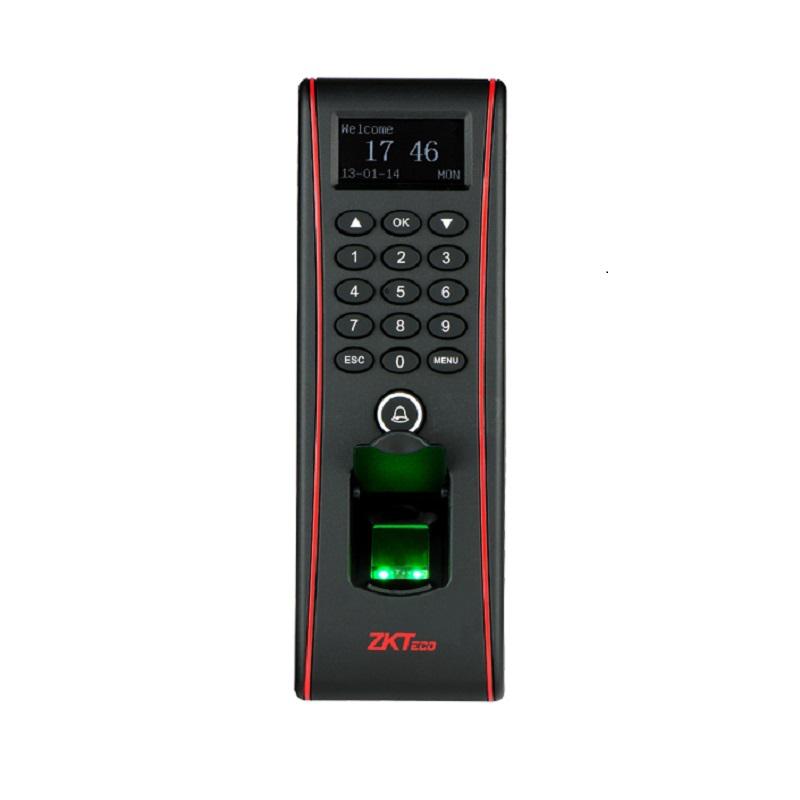 Controler de acces cu functie de pontaj, cu amprenta, cod PIN SI cartele 125KHz, Alimentare: 12Vcc, 3A Consum /Standby: 500mA, 50mA Capacitate utilizatori: 10000 cartele si 3000 amprente Evenimente stocabile: 50000 Conectivitate: TCP/IP, RS485, Wiegand 26/34, IP65, Display 128 x 64 OLED