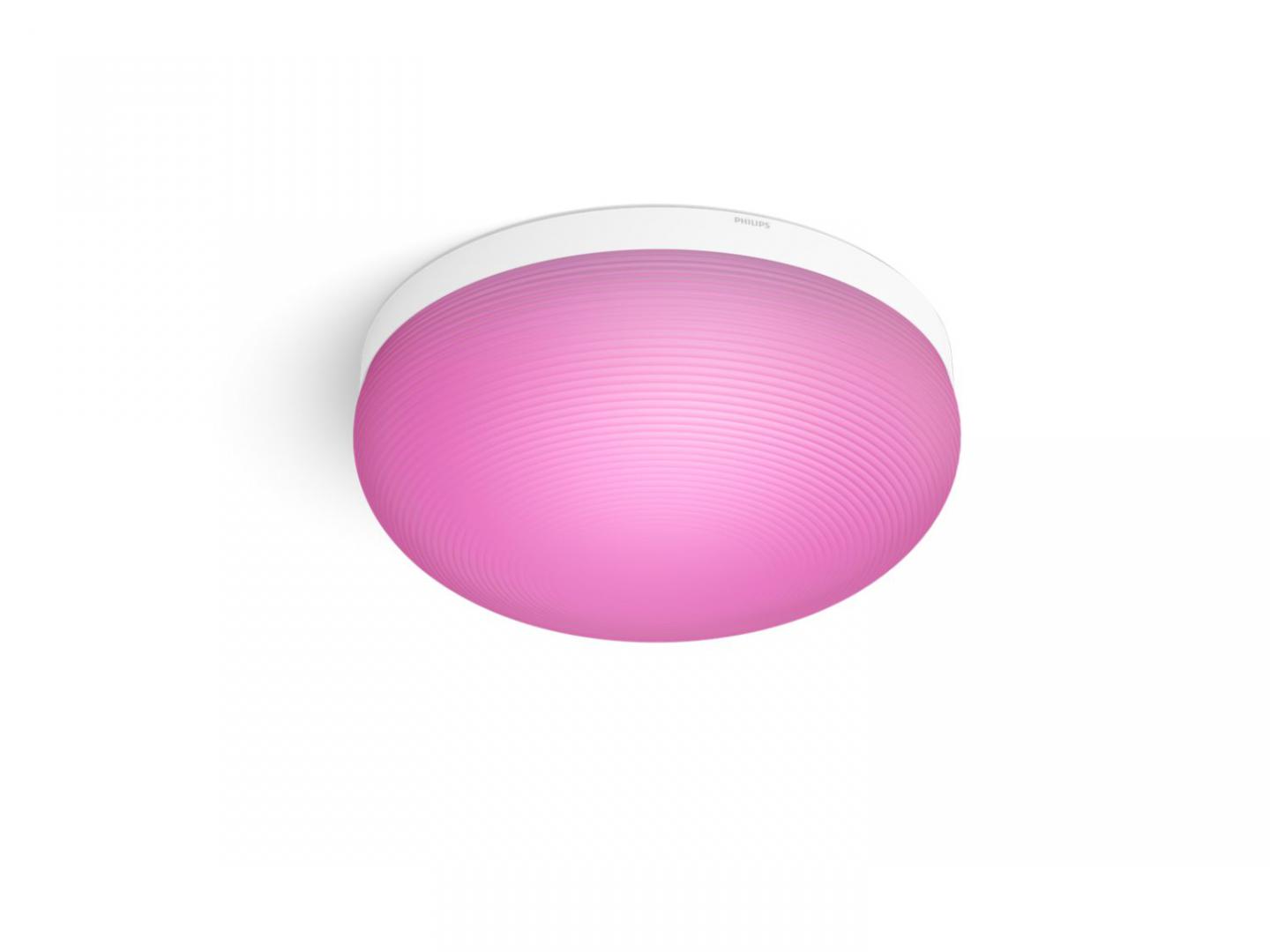 Plafoniera LED RGB Philips Hue Flourish, Bluetooth, 32.5W (175W), 2250 lm, lumina alba si color (2000-6500K), IP20, 35.9cm, Alb