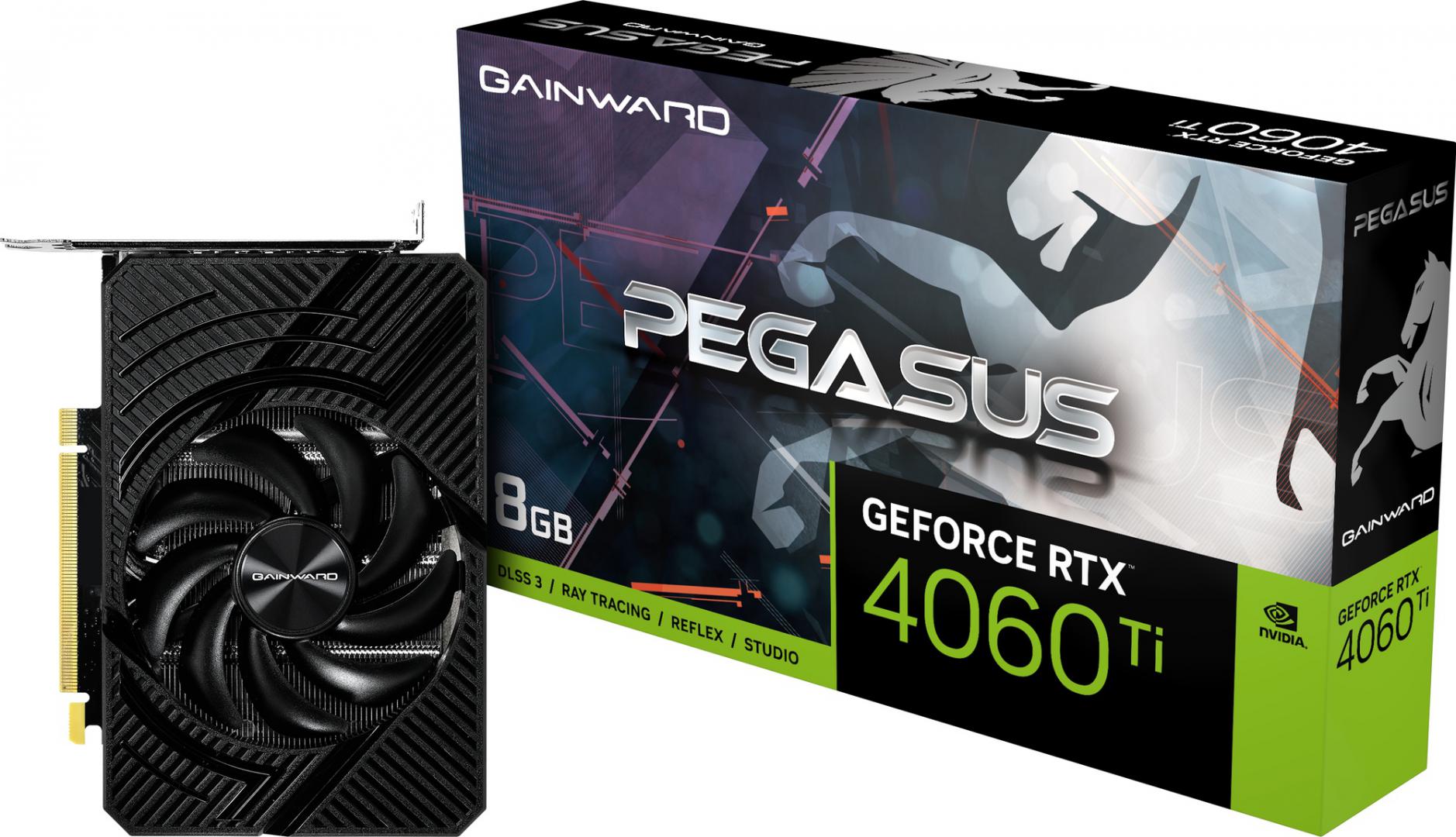 Placa video Gainward GeForce RTX 4060 Ti Pegasus 8GB, GDDR6, 128BIT, 3x DisplayPort 1.4a, 1x HDMI 2.1, PCI Express Gen 4