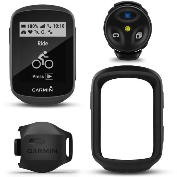 Garmin GPS Bike Computer EDGE 130 Plus HR General PHYSICAL DIMENSIONS 4.1 x 6.3 x 1.6 cm DISPLAY SIZE 27.0 x 36.0 mm; 1.8" diag (45 mm) DISPLAY RESOLUTION 303 x 230 pixels WEIGHT 33 g BATTERY TYPE Rechargeable lithium-ion BATTERY LIFE Up to 15 hours WATER RATING IPX7