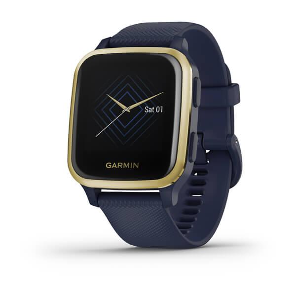 Ceas Smartwatch Garmin Venu Sq, NFC, Captain Blue/Light Gold
