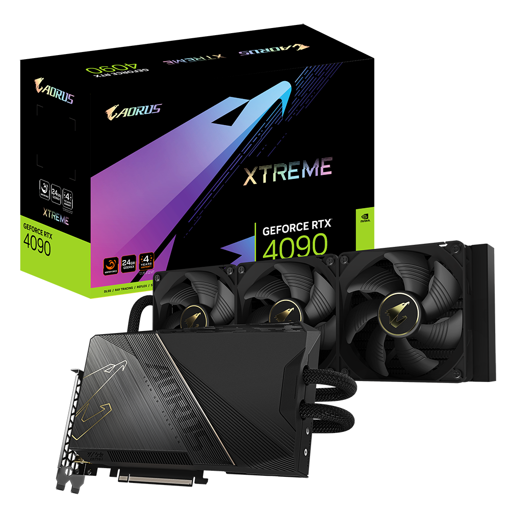 Placa video AORUS GeForce RTX™ 4090 XTREME WATERFORCE 24G