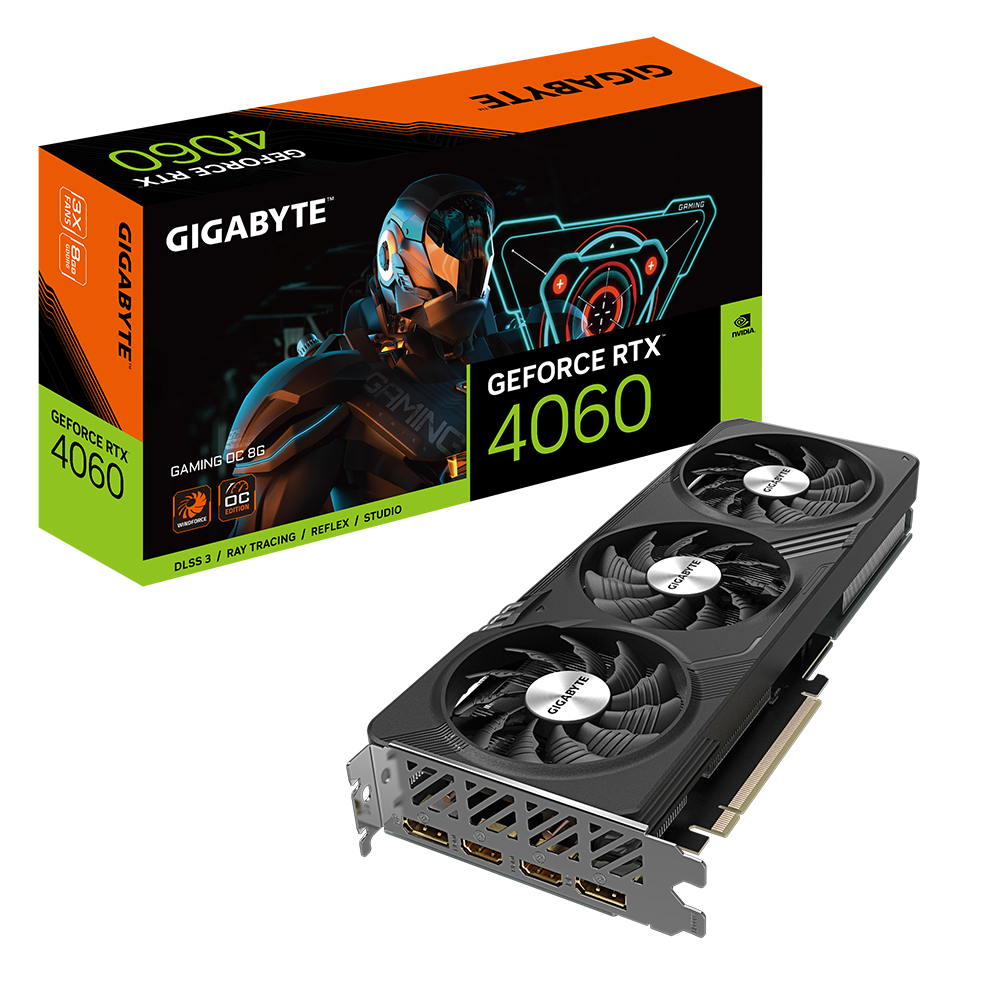 Placa video Gigabyte GeForce RTX 4060 GAMING OC 8GB,GDDR6, 128 bit, PciExpress 4.0, 2xDisplayPort 2xHDMI