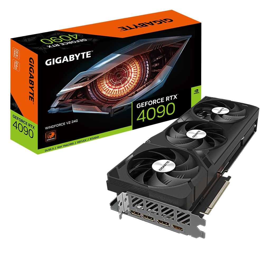 Placa video GIGABYTE GeForce RTX 4090 WINDFORCE V2 24GB GDDR6X 384-bit DLSS 3.0