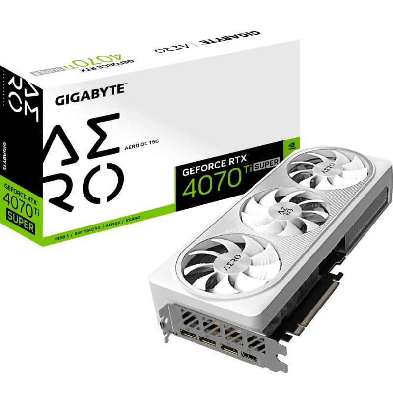 Placa video GIGABYTE GeForce RTX 4070 Ti SUPER AERO OC 16GB GDDR6X 256-bit DLSS 3.0