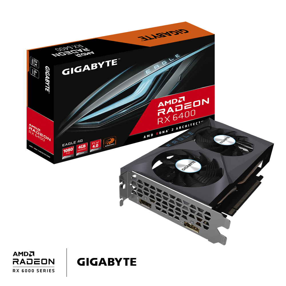 Placa video GIGABYTE Radeon RX 6400 EAGLE 4GB GDDR6 64-bit