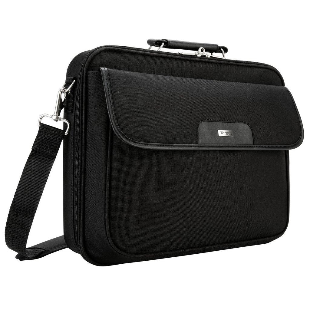 Geanta laptop Targus Clamshell, pentru laptopuri de 16" sau mai mici, material poliester, dimensiuni: 40 x 9 x 35 cm, dimensiune compartiment laptop: 38.7 x 2.5 x 26.5 cm, greutate 0.98 kg, negru