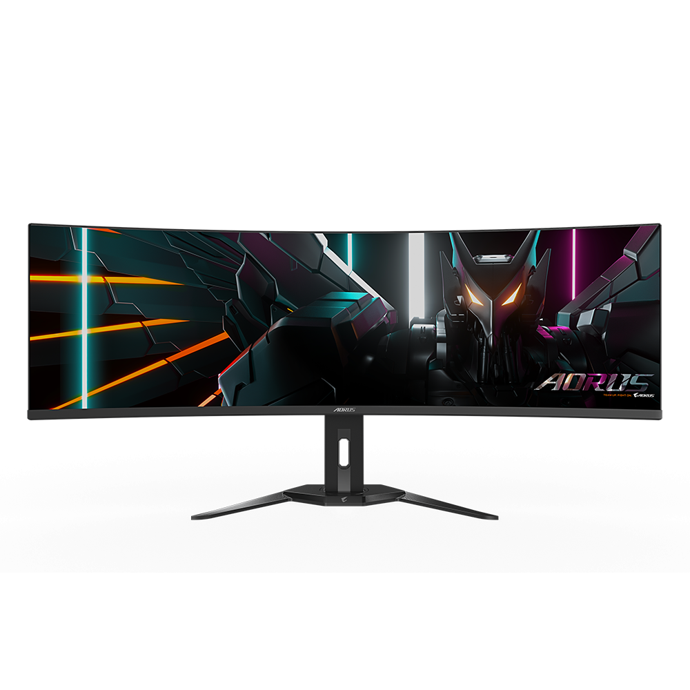 Gigabyte monitor gaming 49", display 1,196.7 x 339.2 mm, Backlight Edge, Anti-glare, Rezolutie:  5120 x 1440(DQHD, Luminozitate: 250 cd/m2(TYP), Contrast: 1500000:1, Unghi vizualizare: 178°(H)/178°(V), timp raspuns: 0.03ms GTG, rata refresh: 144Hz, Interfata: 2 x HDMI, 1 x Display port, 1 x USB-C, 2