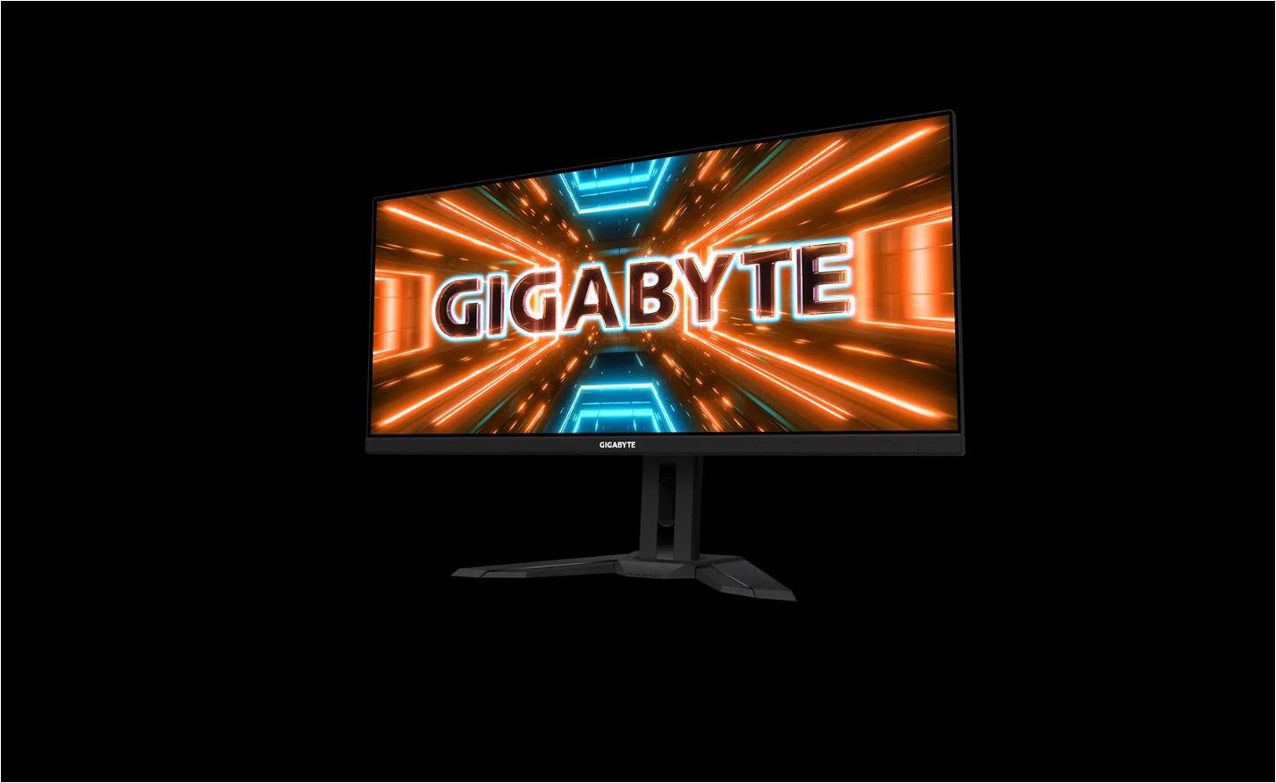 Monitor Gaming Gigabyte M34WQ 34", ips, 3440 x 1440 (WQHD), Non-glare, Brightness, 400 cd/m2 (TYP), Contrast Ratio:1000:1, Viewing Angle: 178° (H)/178°(V), Display Colors: 8 bits, Response Time: 1ms (MPRT), Refresh Rate: 144Hz, Flicker-free, HBR3, interfata: 2 x HDMI, 1 x Display port, 1 x USB-C