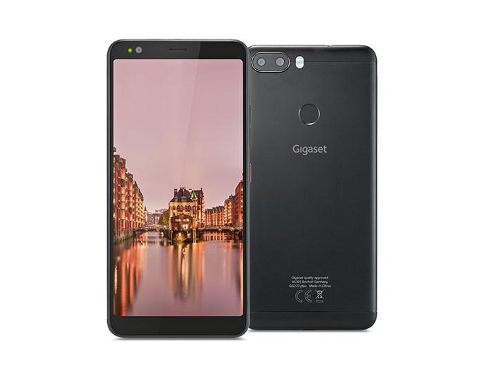 Smartphone Gigaset GS370+ 4G/LTE, Dual SIM (2xNano-SIM, 4G/LTE dar nu concomitent, stand-by dual), Chipset/Procesor/GPU MediaTek 6750T Octa-Core (1.50GHz), ecran IPS 5.7" HD+(1440x720, contrast 800:1, luminozitate 420cd/mp, densitate pixeli 282ppi) cu protectie sticla 2.5D, RAM 4GB, stocare 64GB