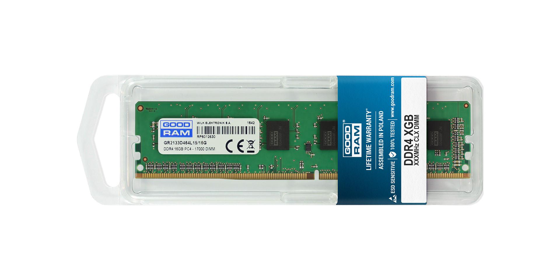 Memorie RAM Goodram, DIMM, DDR4, 4GB, CL17, 2400MHz