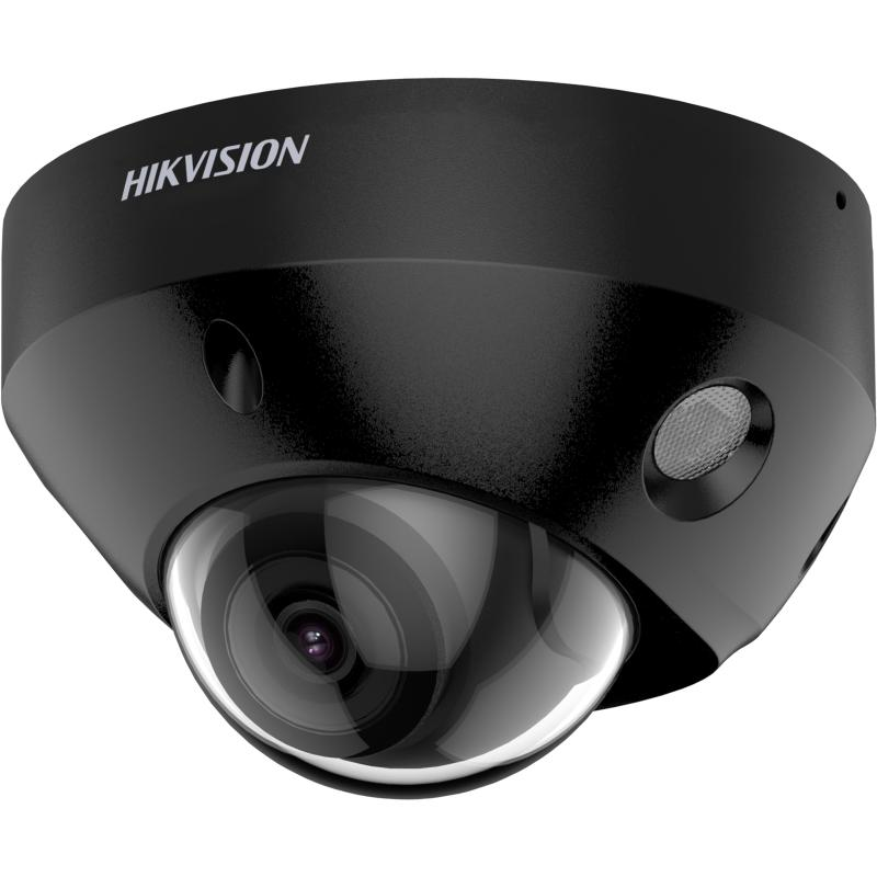 Camera supraveghere Hikvision Mini Dome DS-2CD2547G2-LS(2.8mm)(C) (BLACK), 4MP, WDR 130dB,24/7 colorful imaging, 1/1.8" Progressive Scan CMOS, IR 30M, 1 RJ45 10 M/100 M self-adaptive Ethernet port,Built-in memory card slot, support microSD card, up to 256 GB, Dimension: Ø113.6 mm × 72.6 mm,Weight