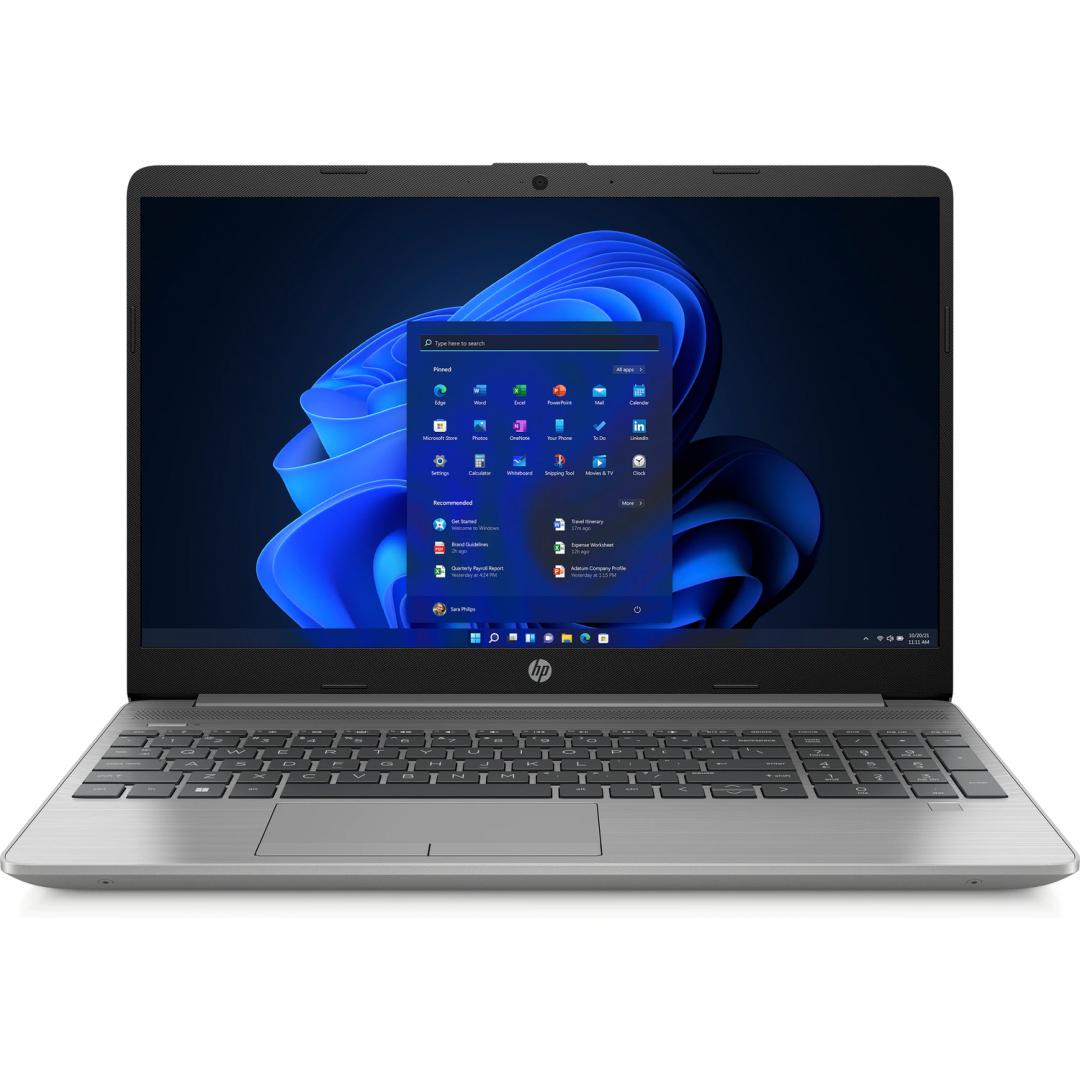 Laptop HP 250 G9 cu procesor Intel Core i7-1255U 10-Core ( 1.7GHz, up to 4.7GHz, 12MB), 15.6 inch FHD, DSC MX550-2GB GDDR6, 16GB DDR4, SSD, 512GB PCIe NVMe, Free DOS, Asteroid Silver