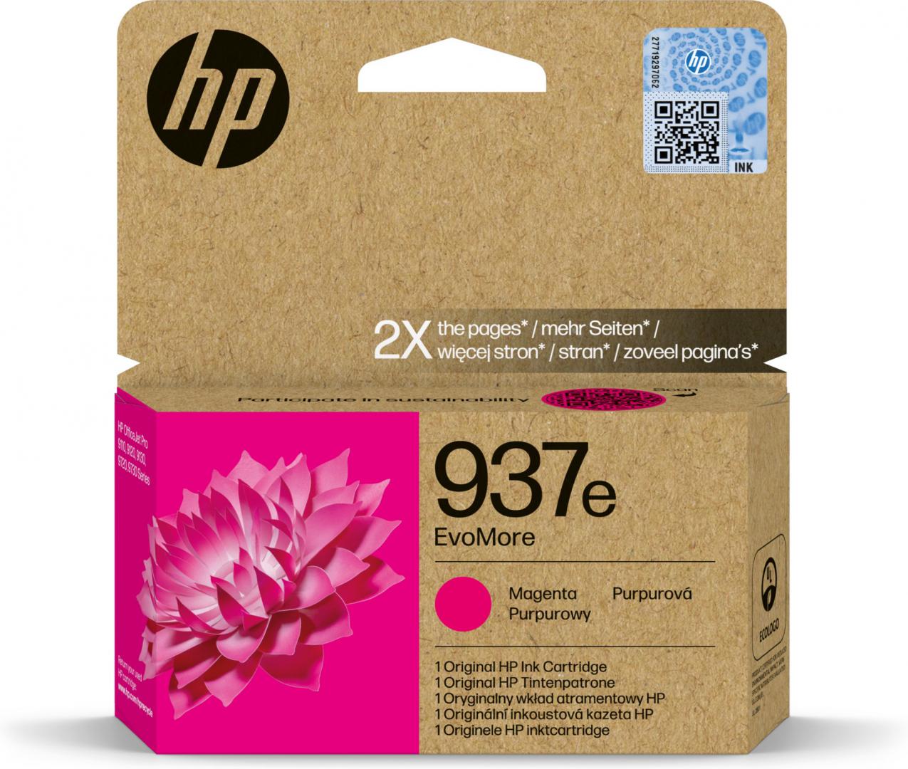 Cartus cerneala HP 4S6W7NE, Magenta, 1650 pagini, HP OfficeJet Pro 9120e, 9130e, 9720, 9730, HP OfficeJet Pro 9110b Printer, HP OfficeJet Pro 9120b All-in-One Printer, HP OfficeJet Pro 9130b All-in-One Printer