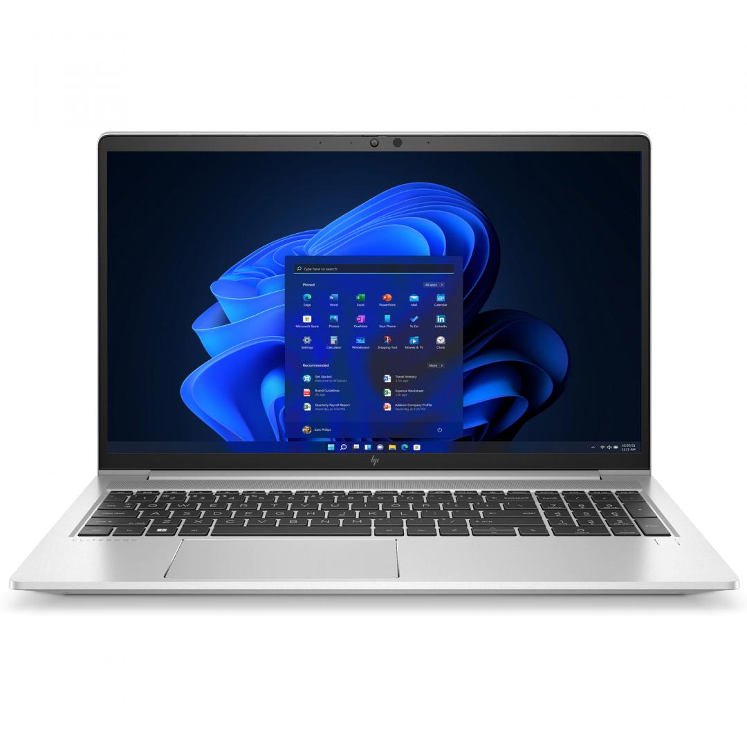 Laptop HP EliteBook 650 G9 cu procesor Intel Core i5-1235U 10 Core (1.3GHz, up to 4.4GHz, 12MB), 15.6 inch FHD, Intel Iris Xe Graphics, 8GB DDR4, SSD, 512GB PCIe NVMe, Windows 11 Pro 64bit Downgrade Win 10 Pro 64, Pike Silver