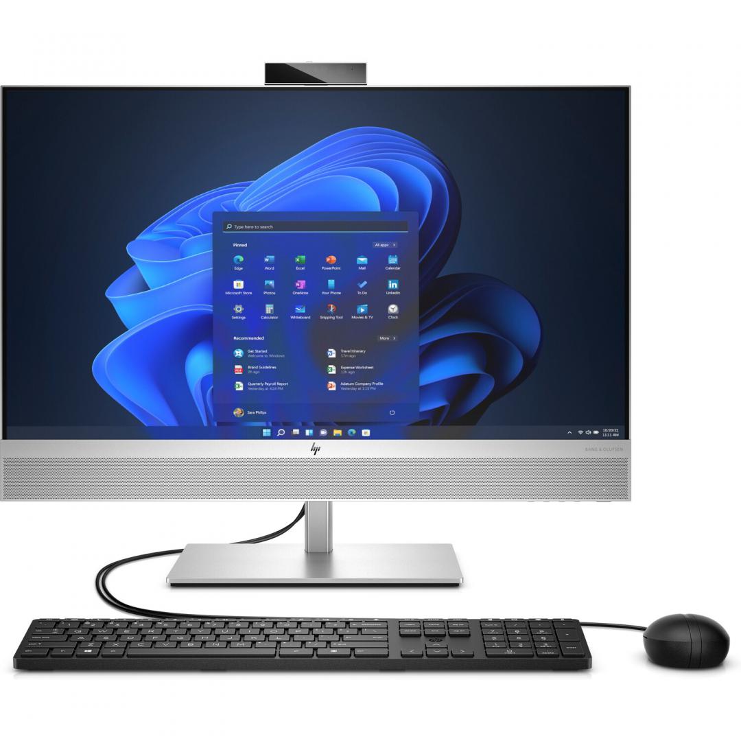 All-in-One HP EliteOne 870 G9 27 inch Non Touch IPS QHD cu procesor Intel Core i7-13700 16 Core, video integrat Intel UHD Graphics, RAM 16GB DDR5, SSD 512GB, Adjustable  Stand, HP 655 Wireless Keyboard, HP 655 Wireless Mouse, Natural Silver, Microsoft Windows 11 Pro 64, 3yw NBD