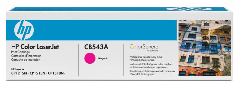 Toner HP CB543A, magenta, 1.4 k, Color LaserJet CM1312, ColorLaserJet CM1312NFI, Color LaserJet CP1215, Color LaserJet CP1515N, ColorLaserJet CP1518