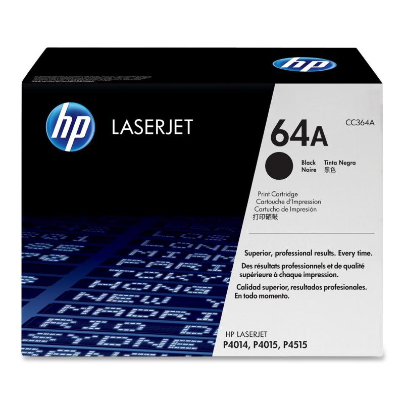 Toner HP CC364A, black, NR.64A, 10K ORIGINAL HP LASERJET P4014, LaserJetP4014DN, LaserJet P4014N, LaserJet P4015DN, LaserJet P4015N, LaserJetP4015TN, LaserJet P4015X, LaserJet P4515N, LaserJet P4515TN, LaserJetP4515X, LaserJet P4515XM.