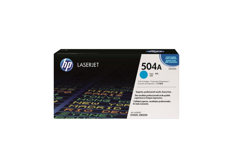 Toner HP CE251A, cyan, 7 k, Color LaserJet CM3530 MFP, ColorLaserJet CM3530FS MFP, Color LaserJet CP3525DN, Color LaserJet CP3525N,Color LaserJet CP3525X