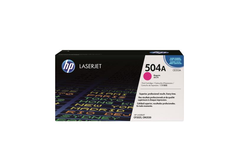 Toner HP CE253A, magenta, 7 k, Color LaserJet CM3530 MFP, ColorLaserJet CM3530FS MFP, Color LaserJet CP3525DN, Color LaserJet CP3525N,Color LaserJet CP3525X