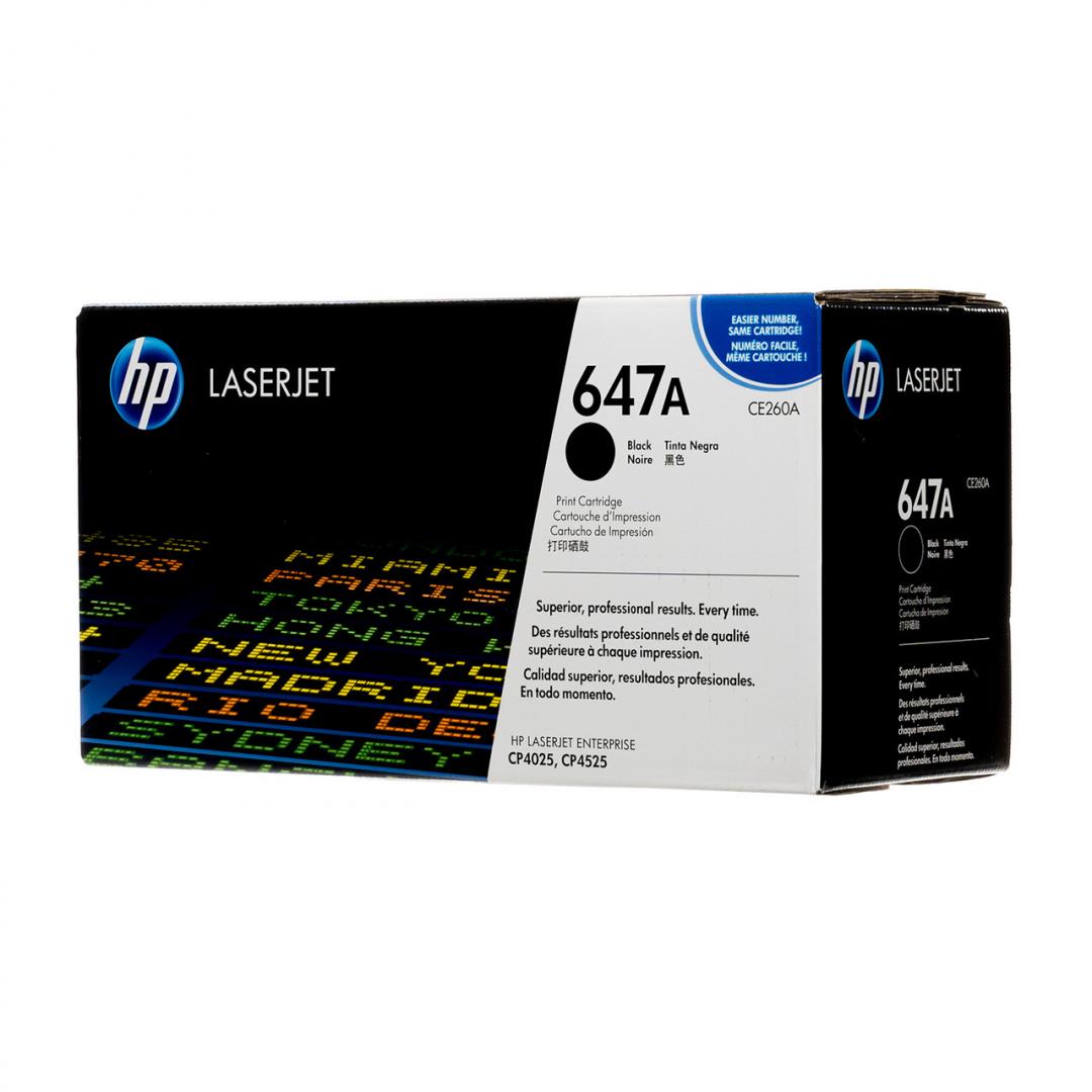 HP CE260A BLACK TONER CARTRIDGE  647A, Capacitate 8500 pagini, Compatibilitate : CM4540, CM4540, CM4540F, CM4540MFP, CP4025, CP4025 DN, CP4025 N, CP4025 XH, CP4520 DN, CP4520 N, CP4520 XH, CP4525, CP4525 DN, CP4525 N, CP4525 XH.