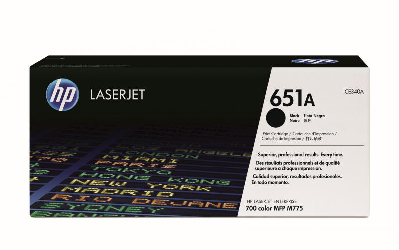 Toner HP CE340A black NR.651  13,5K ORIGINAL, HP LaserJet Enterprise700 MFP M775DN, LaserJet Enterprise 700 MFP M775F, LaserJet Enterprise700 MFP M775Z, LaserJet Enterprise 700 MFP M775Z+.