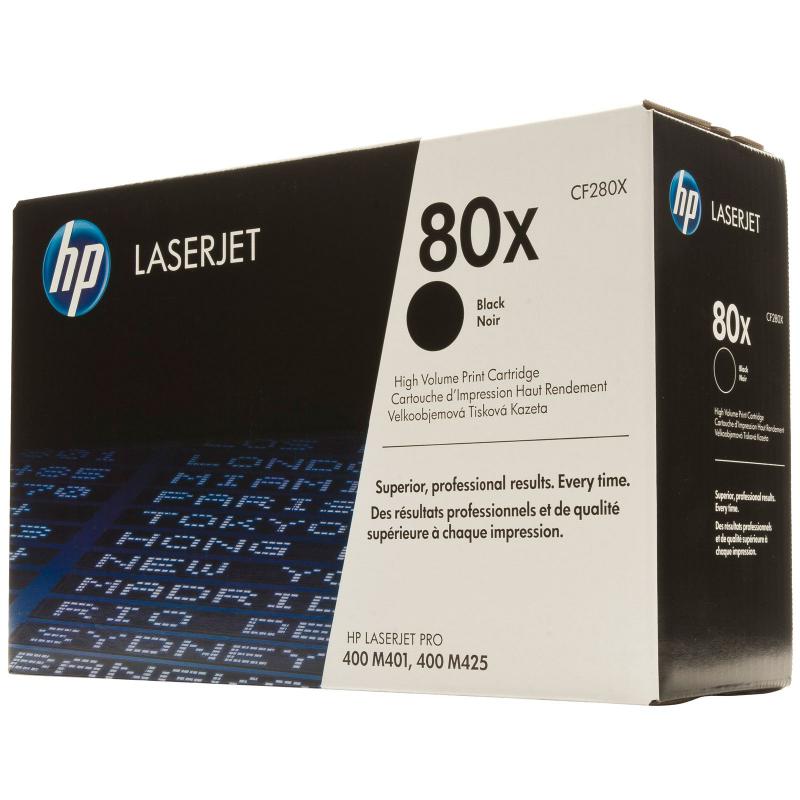 Toner HP CF280X NR.80X Black 6,9K ORIGINAL HP LASERJET PRO 400 M401A ,LaserJet Pro 400 M401D, LaserJet Pro 400 M401DN, LaserJet Pro 400M401DNE, LaserJet Pro 400 M401DW, LaserJet Pro 400 M425DN, LaserJet Pro400 M425DW.