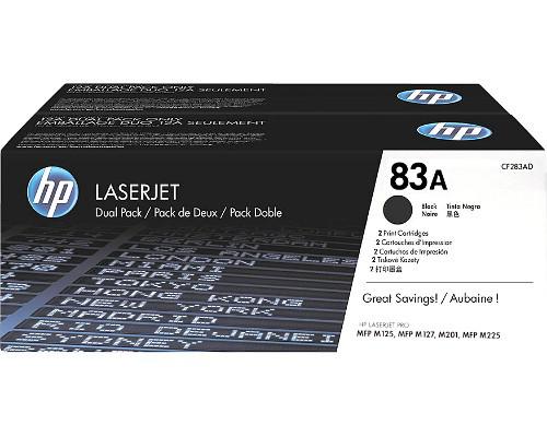 Toner HP CF283AD, black, pachet dublu CF283A, HP LaserJet Pro M125A, LaserJet Pro M125NW, LaserJet Pro M127FN, LaserJet Pro M127FW